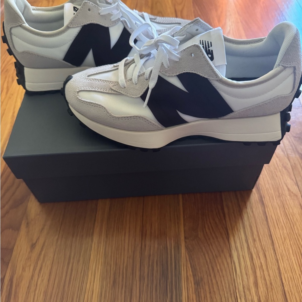 New Balance Women's White and Black Sneakers